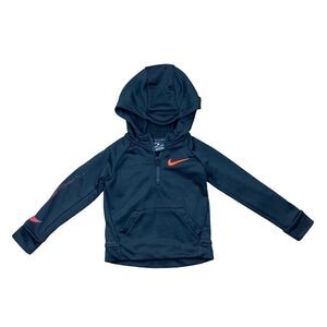 Nike therma black/orange quarter zip hoodie